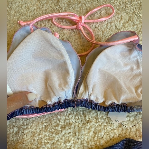 Blue and pink Cheeky Tie Bikini Size Small or XS NWT - Picture 8 of 8